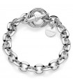 Unoaerre Bracelet for Women - Fashion Jewelery in White 925% Silver Bathed Bronze with Rolò Chain