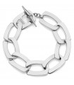 Unoaerre bracelet for women - Fashion Jewelery in Silvered Bronze with Flat Link Chain