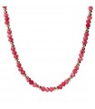 Bronzallure Necklace - Felicia Rose Gold Choker with Rhodolite Stones