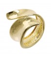 Etruscan Ring - Itaca Gold Contrariè Open and Hammered - Size 16