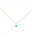 Rue Des Mille Necklace - Colorfun Gold with Turquoise Enamelled Star
