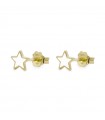 Rue Des Mille - Colorfun Gold Lobe Earrings with White Star