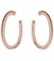 Orecchini Bronzallure - Altissima a Cerchio Pendenti Rose Gold con Cubic Zirconia