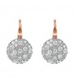 Bronzallure Earrings - Altissima Rose Gold Pendants with Cubic Zirconia Pavè