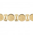 Etruscan Bracelet - Creta Gold with Hourglass Elements and Original Coins