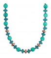 Collana Bronzallure - Felicia Rose Gold con Quarzite Azzurra e Cubic Zirconia