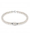 Miluna Bracelet - Boule and Fantasy with White Freshwater Pearls - 0