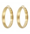 Etrsuca Earrings - Gold Circle Elba with Satin Structure - Size L