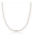 Miluna Necklace - Boule and Fantasy with Freshwater Pearls and Natural Diamonds - 0