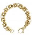Etruscan Bracelet - Itaca Gold with Hammered Byzantine Maxi Chain