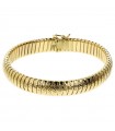 Etruscan Bracelet - Itaca Gold Tubogas Hammered - Size S