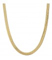 Etruscan Necklace - Itaca Gold with Flat Snake Chain