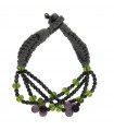 Della Rovere Bracelet - with Gray Cord and Amethyst