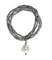 Della Rovere Bracelet - Multistrand with Hematite and Baroque Pearl Pendant