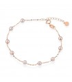 Bracciale Lelune - Classic in Oro Rosa 18 Carati con Perle Freshwater Rosa 3,5-4 mm