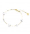 Bracciale Lelune - Classic in Oro Giallo 18 Carati con Perle Freshwater 3,5-6,5 mm