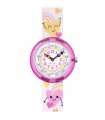 Flik Flak Watch - Organized Chaos Bouncing Hearts Only Time Pink 32mm with Hearts