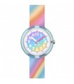 Orologio Flik Flak - Organized Chaos Liquid Rainbow Solo Tempo 32mm Arcobaleno