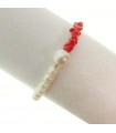 Bracciale Rajola - Girona con Corallo Rosso e Perle Bianche