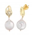 Salvatore Plata - Helenica earrings in 925% gold-plated silver with baroque pearls