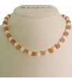 Rajola Necklace - Rubik Choker with White Paste and Sunstone