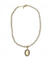 Sikè Necklace - in 925% Gold Plated Silver with Pearls and Zircons