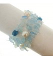 Bracciale Rajola - Shark Multifilo con Acquamarina e Perle