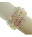 Bracciale Rajola - Shark Multifilo con Acquamarina e Quarzo Rosa