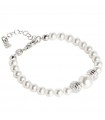 Boccadamo Bracelet - Pearls in 925% Silver with Diamond Spheres and Pearls 6mm - 10mm