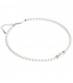 Boccadamo Necklace - Pearls in 925% Silver with Pearls and Diamond Spheres