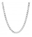 Boccadamo Necklace for Men - Man in 925% Silver with Double Rhombus Link Chain