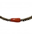 Giadan Bracelet - in 925% Silver with Gold Hematite and Red Coral