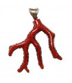 Della Rovere Pendant - in 925% Silver with Red Coral