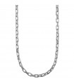 Boccadamo Necklace for Men - Man in 925% Silver with Rectangular Link Chain