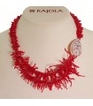 Collana Rajola da Donna - Queen Girocollo con Corallo Rosso e Cammeo Sardonico