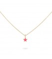 Rue Des Mille Necklace - Colorfun Gold with Pink Enamelled Star