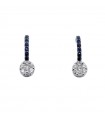 BUONOCORE GOLD EARRINGS WITH DIAMONDS AND SAPPHIRES - 0