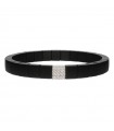 Roberto Demeglio Bracelet - Checked in Satin Black Ceramic with White Diamonds 0.14 Ct