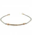 Zancan Bracelet - Insignia Gold in 18K White Gold with Central Plate and White Diamonds