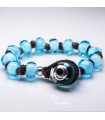 Moi Bracelet - Bikini with Transparent Light Blue Murano Glass Pearls