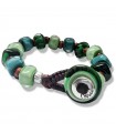 Moi Bracelet - Lime with Green Murano Glass Pearls