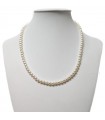 Nimei Necklace - Gold with Strand of Freshwater Pearls 5 - 5.5 mm