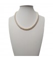 Nimei Necklace - Gold with Strand of Freshwater Pearls 6 - 6.5 mm