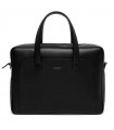 Pineider Briefcase - Daily 23 in Black Smooth Calfskin with Laptop Holder