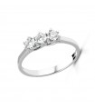 Coscia Ring - Trilogy in 18k White Gold with Natural Diamonds 0.30 ct - 0