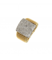 Antorà Ring - Memento Tubogas in 18K Yellow Gold with Natural Diamonds 1.40 ct - 0