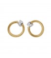 Antorà Earrings - Tubogas Circle Earrings in 18K Yellow Gold with Natural Diamonds 0.38 ct - 0