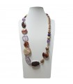 Della Rovere Necklace - in 925% Silver with Amethyst and Ferruginous Quartz