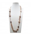 Della Rovere Necklace - in 925% Rosé Silver with Agate and Moonstone