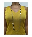 Della Rovere Necklace - Long with Baroque Pearls and Rainbow Obsidian